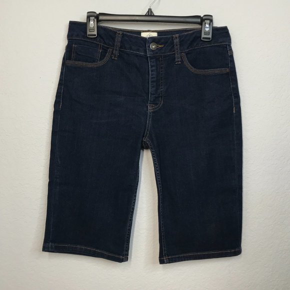 St. John's Bay Denim Bermuda Shorts | Dark Wash | Size 6 - Picture 2 of 8